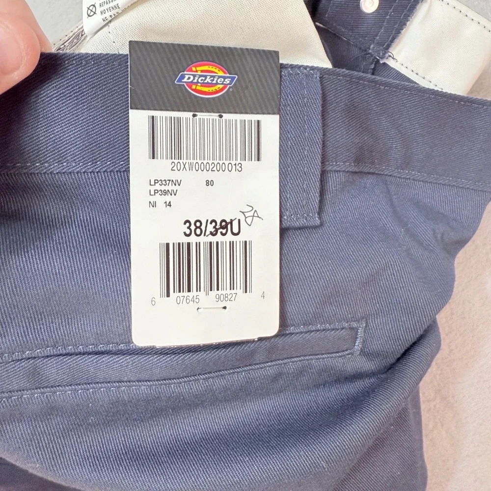 Dickies Cargo Pants‎ Work Utility Relaxed Fit Blue Cotton Blend 38x28